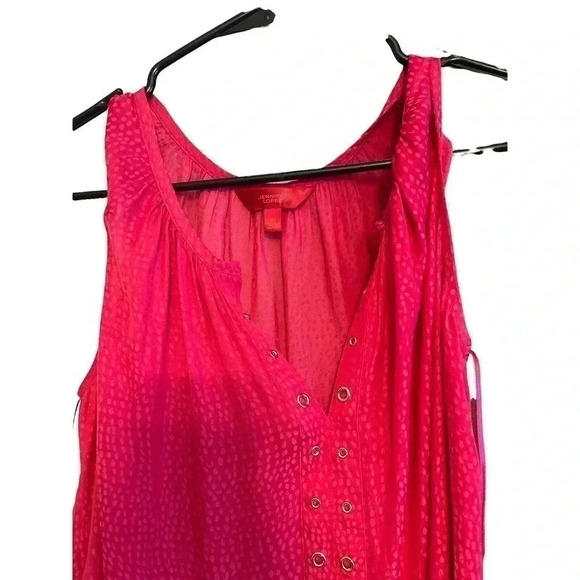 JENNIFER LOPEZ SIZE XS DEEP RED BLOUSE - Picture 2 of 3